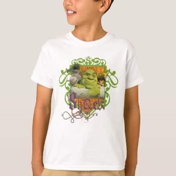 Shrek Group Crest T-shirt by ShrekStore at Zazzle