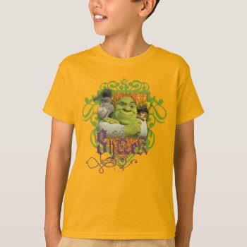 Shrek Group Crest T-shirt by ShrekStore at Zazzle