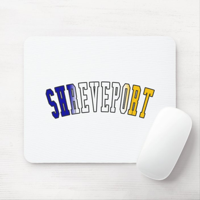Shreveport in Louisiana State Flag Colors Mouse Pad