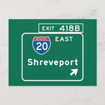 Shreveport  La Road Sign Postcard by worldofsigns at Zazzle