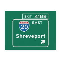 Shreveport, LA Road Sign