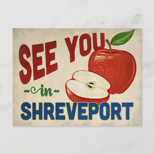 Shreveport Louisiana Apple _ Vintage Travel Postcard