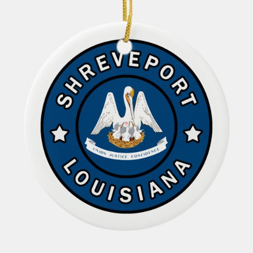 Shreveport Louisiana Ceramic Ornament