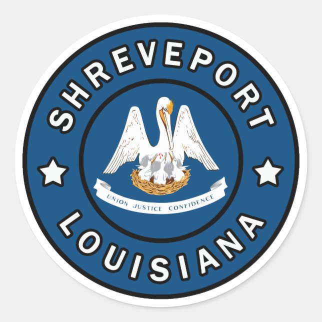 Shreveport Louisiana Classic Round Sticker (Front)