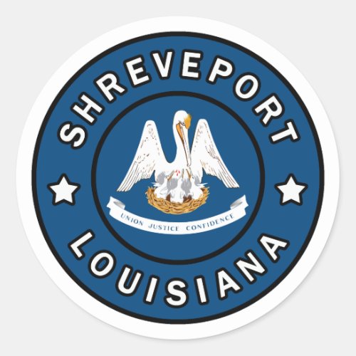 Shreveport Louisiana Classic Round Sticker