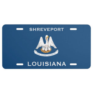 Shreveport Louisiana Coat Of Arms Flag License Plate