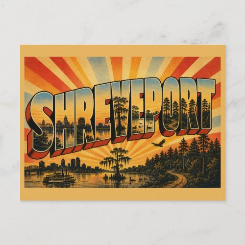 Shreveport Louisiana Cypress Lake River Forest Art Postcard