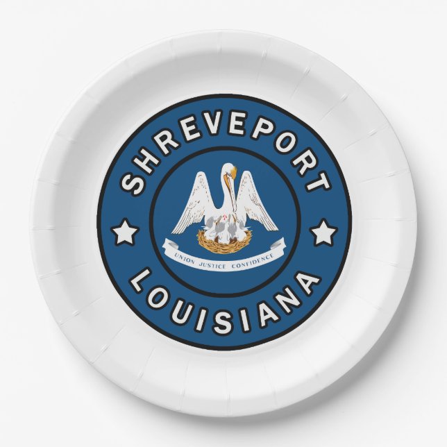 Shreveport Louisiana Paper Plates (Front)
