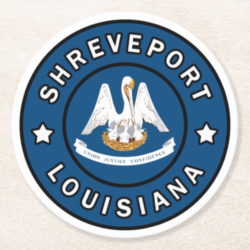 Shreveport Louisiana Round Paper Coaster