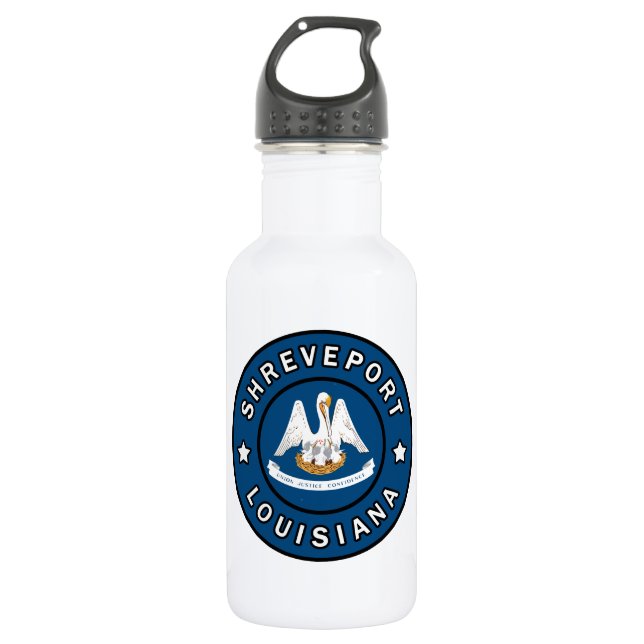 Shreveport Louisiana Stainless Steel Water Bottle (Front)
