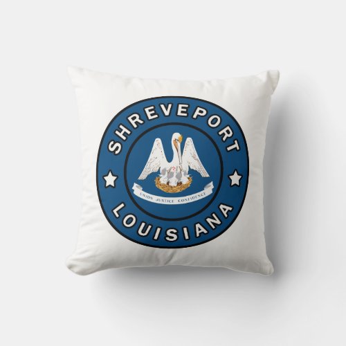 Shreveport Louisiana Throw Pillow