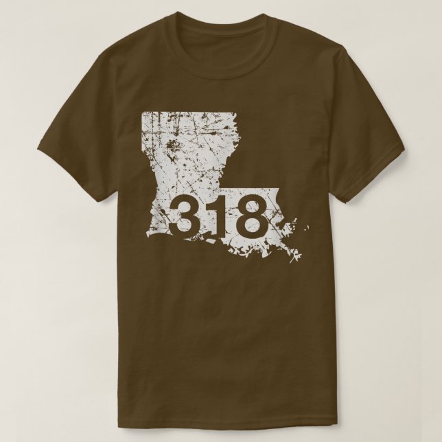 Shreveport Ruston Tallulah Area Code 318 , Louisia T-Shirt (Design Front)