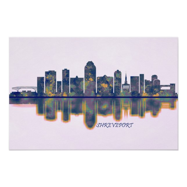 Shreveport Skyline Poster (Front)