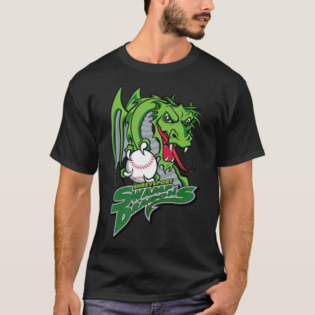 Shreveport swamp dragon with baseball furies warri T-Shirt (Front)