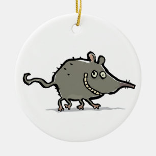 shrew ceramic ornament