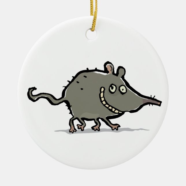 shrew ceramic ornament (Front)