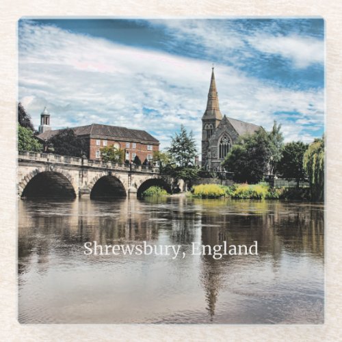 Shrewsbury England Glass Coaster