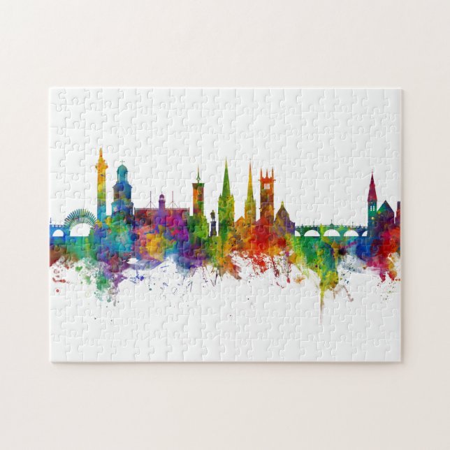 Shrewsbury England Skyline Jigsaw Puzzle (Horizontal)