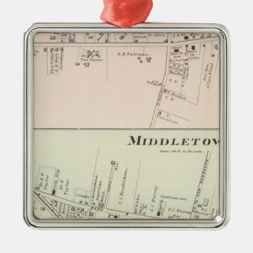 Shrewsbury Middletown New Jersey Metal Ornament