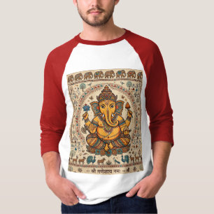 Shri Ganeshaya Namah Warli Art Poster - Lord Ganes T-Shirt