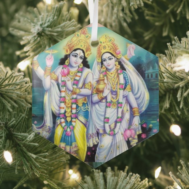 Shri Hari Vishnu  Glass Ornament (Insitu)