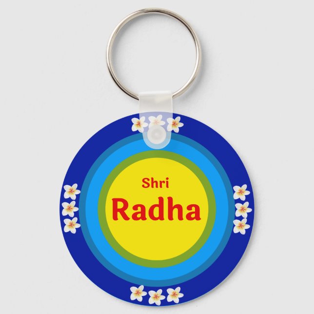 Shri Radha as in Vrindavan English Keychain (Front)