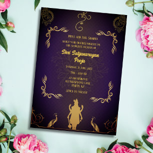 Shri Satyanarayan Pooja Hindu Invitation