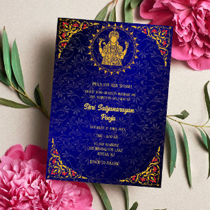 Shri Satyanarayan Pooja Hindu Invitation