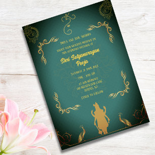 Shri Satyanarayan Pooja Hindu Invitation