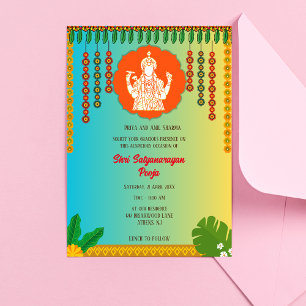 Shri Satyanarayan Pooja Hindu Invitation