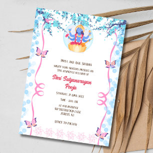 Shri Satyanarayan Pooja Hindu Invitation