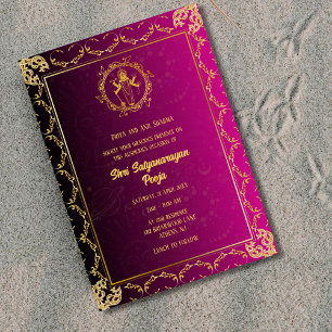 Shri Satyanarayan Pooja Hindu Invitation