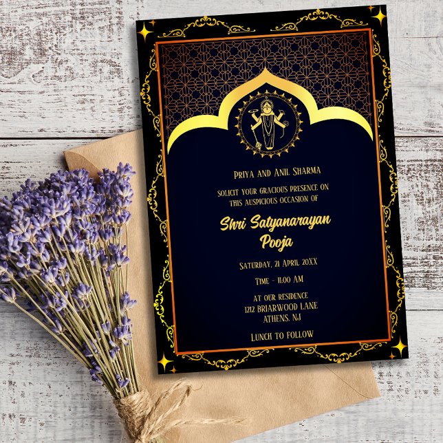 Shri Satyanarayan Pooja Hindu Invitation (Creator Uploaded)