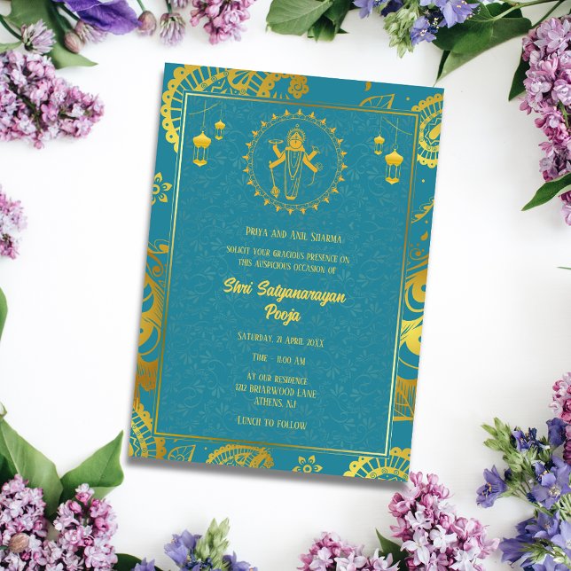 Shri Satyanarayan Pooja Hindu Invitation (Creator Uploaded)