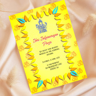 Shri Satyanarayan Pooja Indian Invitation