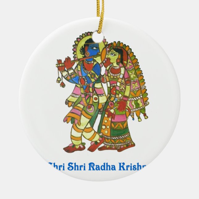Shri Shri Radha Krishna Ceramic Ornament (Front)