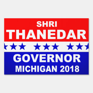 Shri Thanedar Governor Michigan 2018 Sign