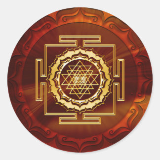 Shri Yantra - Cosmic Conductor of Energy Classic Round Sticker
