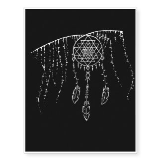 Shri Yantra / Dream Catcher Temporary Tattoos