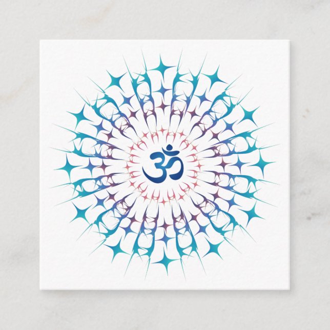 Shri Yantra or Sri Chakra - Glowing Energy Enclosure Card (Front)