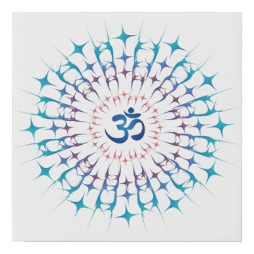 Shri Yantra or Sri Chakra _ Glowing Energy Faux Canvas Print