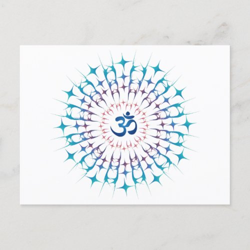 Shri Yantra or Sri Chakra _ Glowing Energy Invitation Postcard