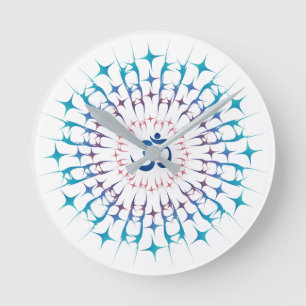 Shri Yantra or Sri Chakra - Glowing Energy Round Clock