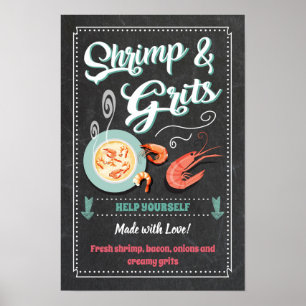 Shrimp and Grits Party Sign