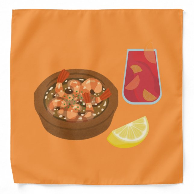  Shrimp and Sangria Bandana (Front)