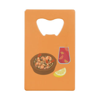 Shrimp and Sangria Credit Card Bottle Opener