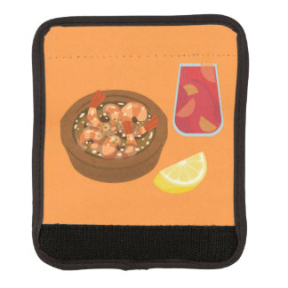 Shrimp and Sangria Luggage Handle Wrap