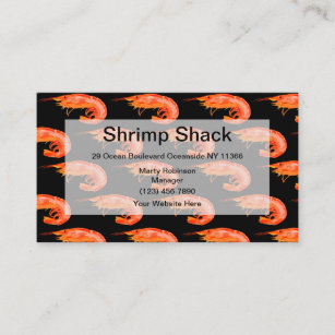 Shrimp And Seafood Theme Business Card