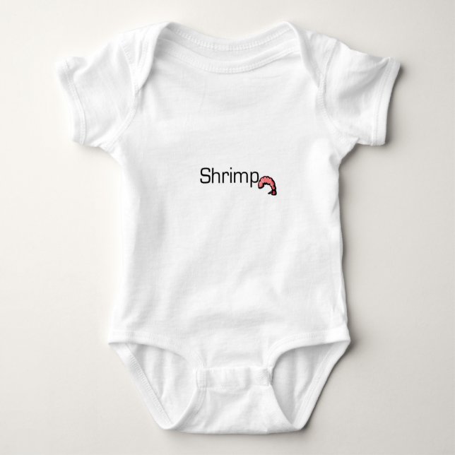shrimp baby bodysuit (Front)