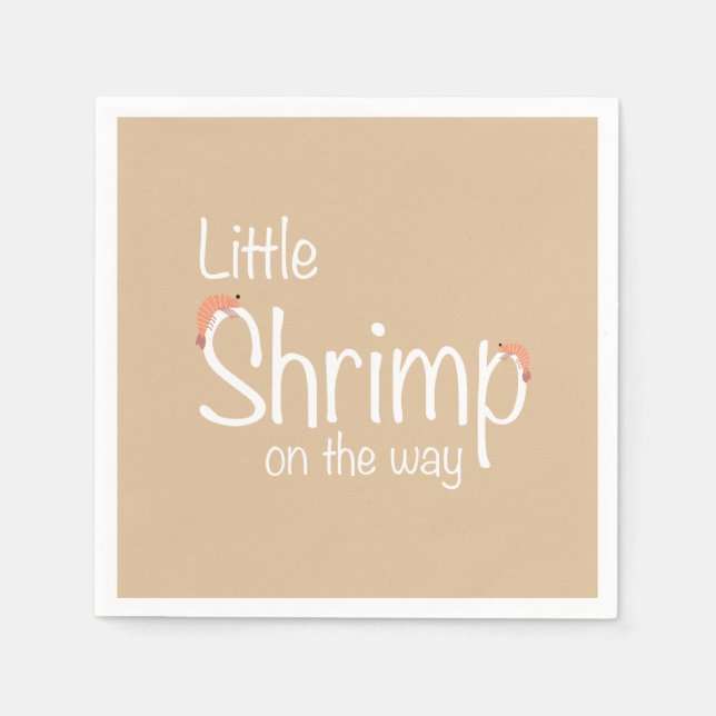 Shrimp baby shower napkins (Front)